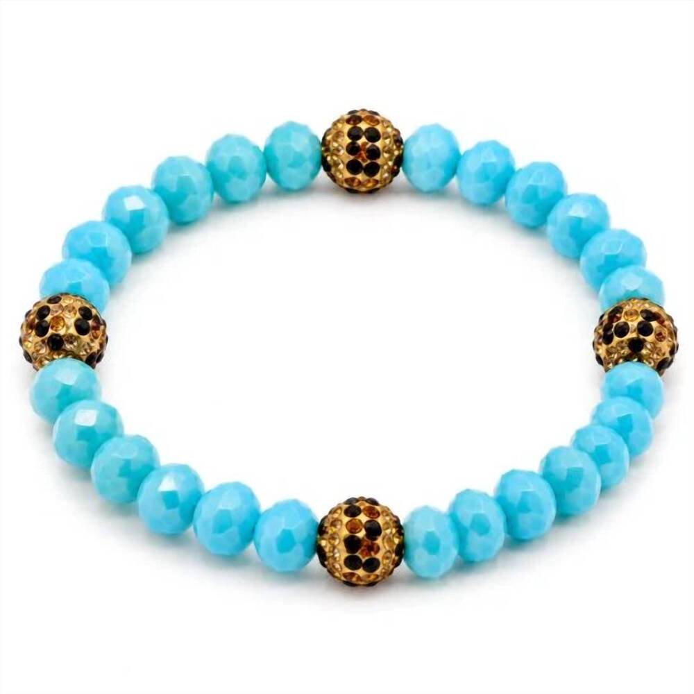 NEW SPARKLY SOUTH WHOLESALE women's crystal leopard accent stretch bracelet in b